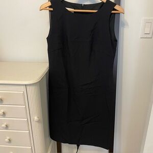 Medium Proportion Petite Elegant Black Sleeveless Dress. Versatile & timeless